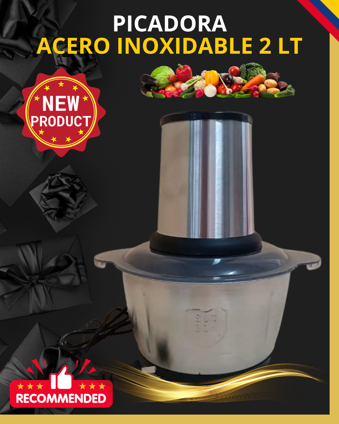 PICADORA™ ACERO INOXIDABLE 2 LT