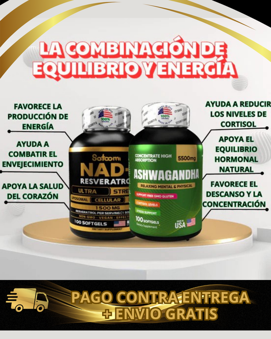 COMBO NAD + RESVERATROL Y ASHWAGANDHA