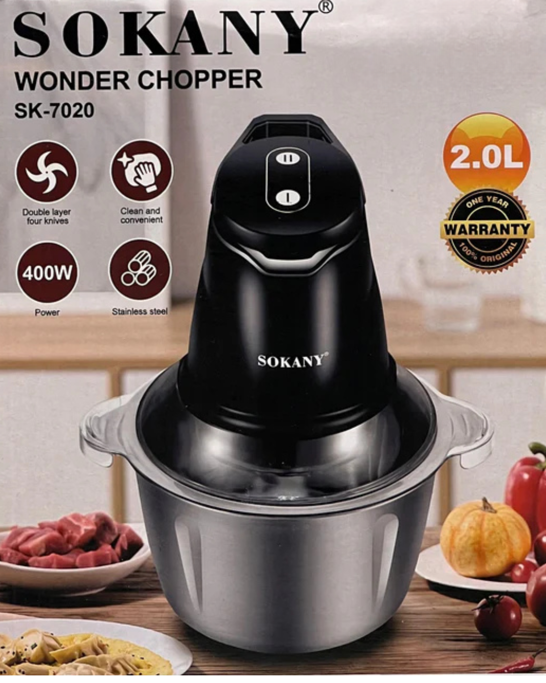 PICADORA ACERO INOXIDABLE SOKANY®